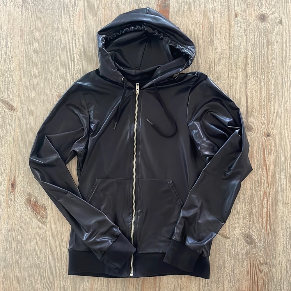 American Apparel leather style hoodie xxs